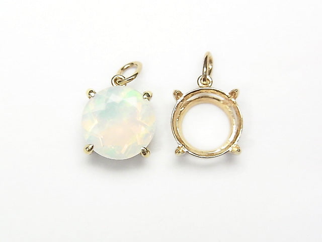 [Video][Japan][K10 Yellow Gold] Pendant Frame (Prong Setting) Round Faceted 8mm 1pc