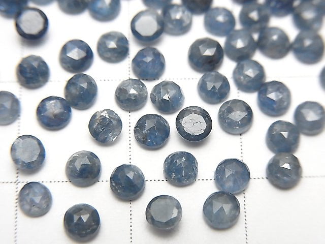 [Video] Unheated Blue Sapphire AA++ Round Rose Cut 3x3mm 10pcs