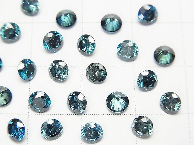 [Video] Blue Diamond Round Faceted 4x4mm 1pc