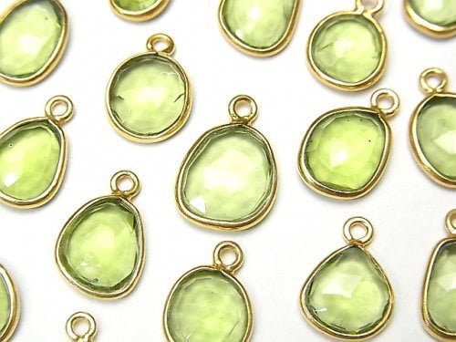 Bezel Setting, Free Form, Peridot, Rose Gemstone Beads