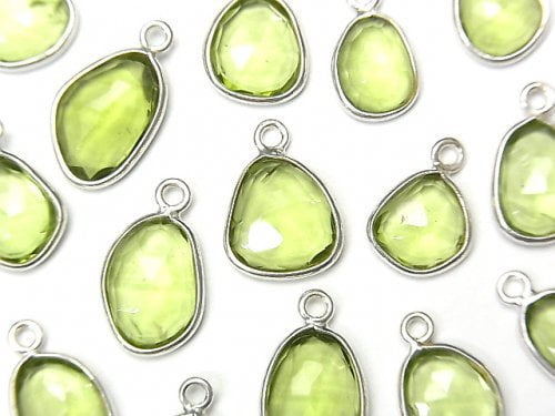 Bezel Setting, Free Form, Peridot, Rose Gemstone Beads