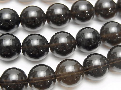 Round, Smoky Quartz Gemstone Beads