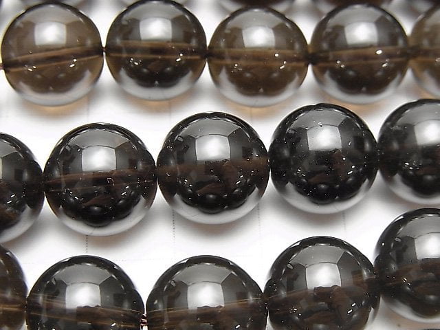 1strand $9.79! Medium-Dark Color Smoky Quartz AAA- Round 12mm 1strand beads (aprx.15inch/37cm)