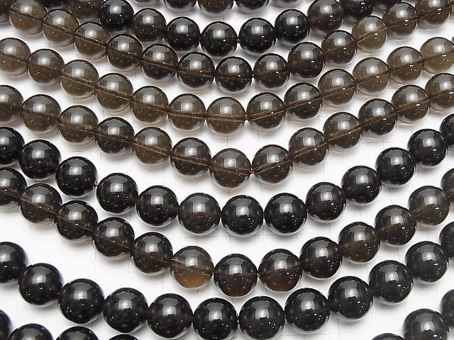 1strand $9.79! Medium-Dark Color Smoky Quartz AAA- Round 12mm 1strand beads (aprx.15inch/37cm)