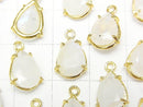[Video] High Quality Rainbow Moonstone AA++ Bezel Setting Pear shape Faceted 10x7mm 18KGP 2pcs $8.79!