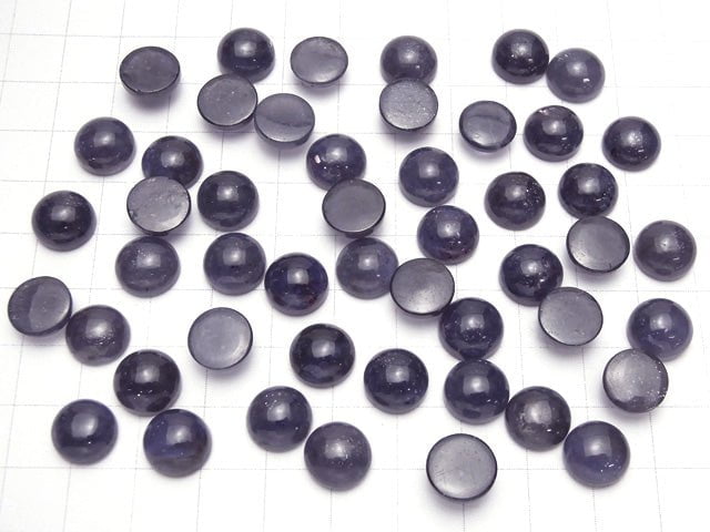 [Video] High Quality Iolite AAA Round Cabochon 10x10mm 3pcs $15.99!