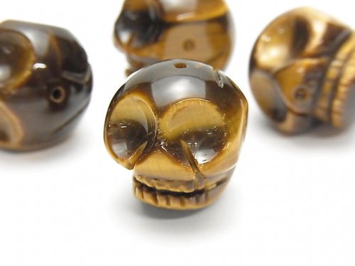 Skull, Tiger's Eye Gemstone Beads