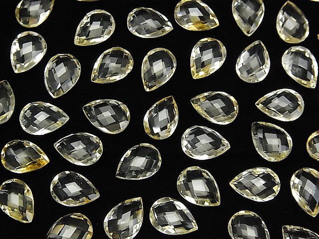 High Quality Light Color Citrine AAA Undrilled Pear shape Cushion Cut 10x7mm 6pcs $6.79!