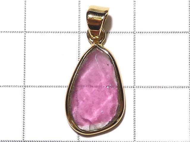 [Video] [One of a kind] Bi-color Tourmaline AAA- Pendant 18KGP NO.35
