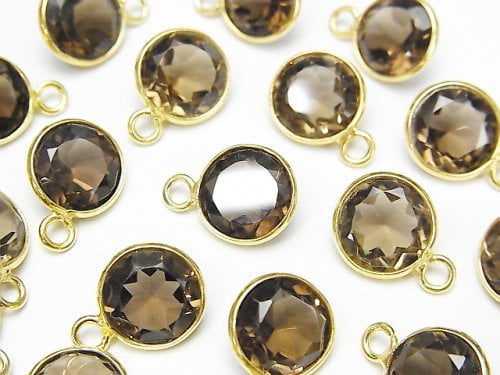 Bezel Setting, Smoky Quartz Gemstone Beads