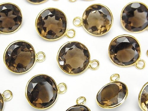 Bezel Setting, Smoky Quartz Gemstone Beads