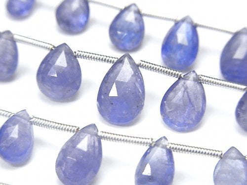 Faceted Briolette, Pear Shape, Tanzanite Gemstone Beads