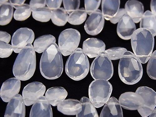 Faceted Briolette, Pear Shape, Scorolite Gemstone Beads