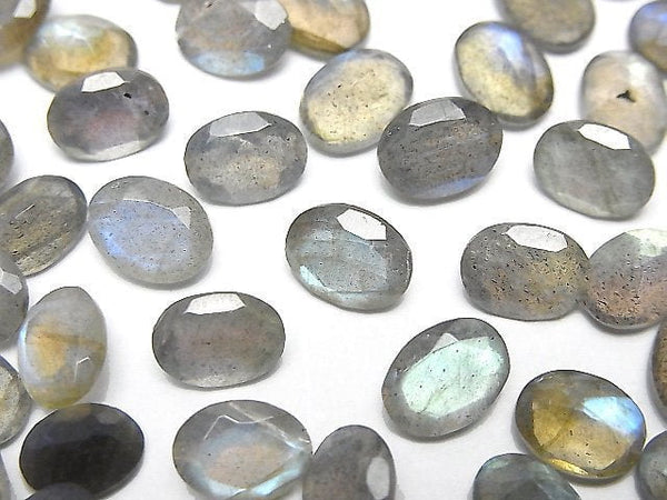 [Video]Labradorite AA++ Loose stone Oval Faceted 8x6mm 10pcs