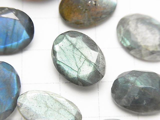 [Video] Labradorite AA++ Undrilled Oval Faceted 16x12mm 3pcs $14.99!