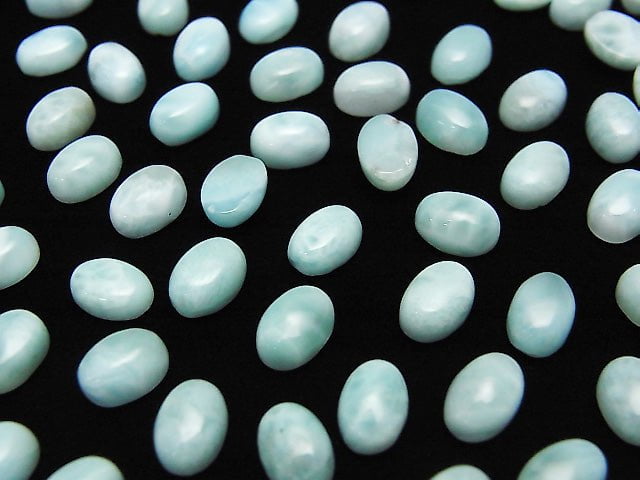 [Video] Larimar Pectolite AA++ Oval  Cabochon 7x5mm 5pcs