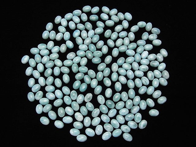 [Video] Larimar Pectolite AA++ Oval  Cabochon 7x5mm 5pcs