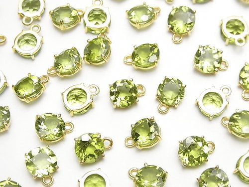 Bezel Setting, Peridot Gemstone Beads