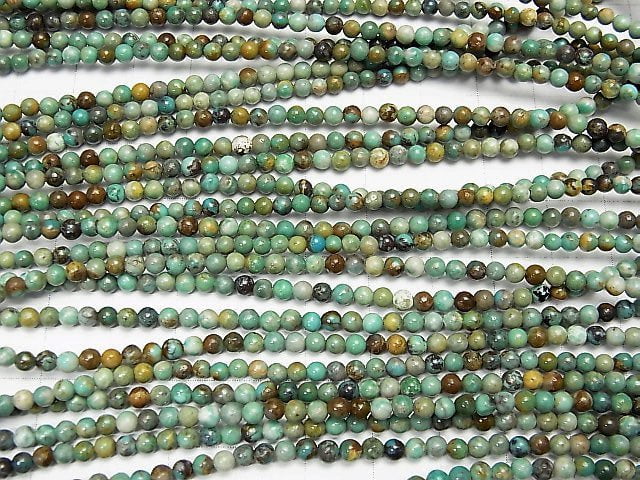 [Video] Turquoise AA Round 3mm 1strand beads (aprx.15inch/38cm)