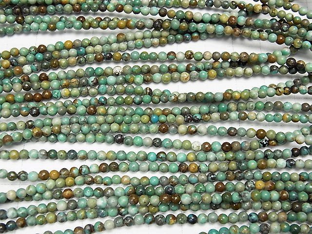 [Video] 1strand $13.99! Turquoise AA Round 3mm 1strand beads (aprx.15inch/38cm)