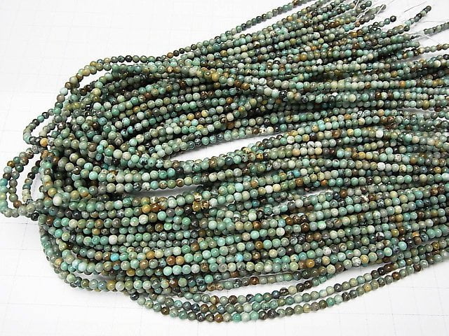 [Video] Turquoise AA Round 3mm 1strand beads (aprx.15inch/38cm)