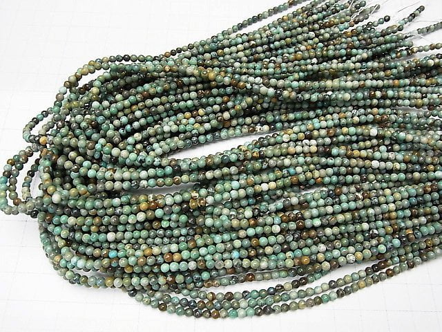 [Video] 1strand $13.99! Turquoise AA Round 3mm 1strand beads (aprx.15inch/38cm)