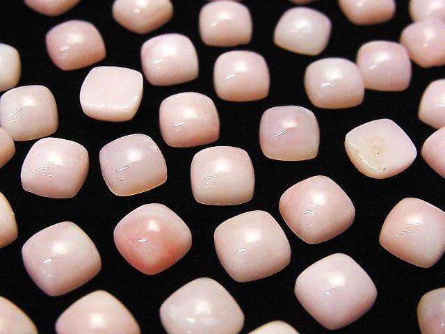 Pink Opal AAA- Square Cabochon 7x7mm 1pc