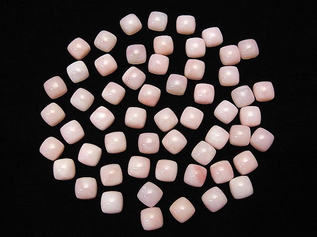 Pink Opal AAA- Square Cabochon 7x7mm 1pc