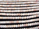 [Video] Pink Opal AA++ Rondelle 1strand beads (aprx.15inch/38cm)