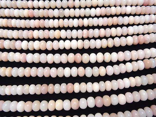 [Video] Pink Opal AA++ Roundel 1strand beads (aprx.15inch/38cm)