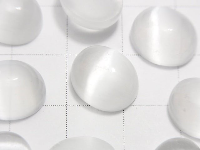 [Video] Selenite  Oval  Cabochon 12x10mm 2pcs