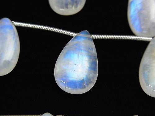 Pear Shape, Rainbow Moonstone Gemstone Beads