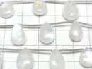 [Video]High Quality Rainbow Moonstone AA++ Pear shape (Smooth) Size Gradation 1strand beads (aprx.7inch/17cm)