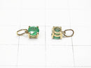 [Japan]High Quality Emerald AAA Round Faceted 4x4x3mm Pendant [K10 Yellow Gold] 1pc