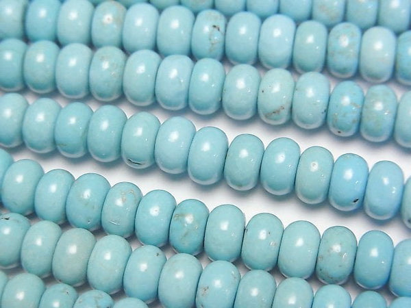 Magnesite Turquoise, Roundel Gemstone Beads