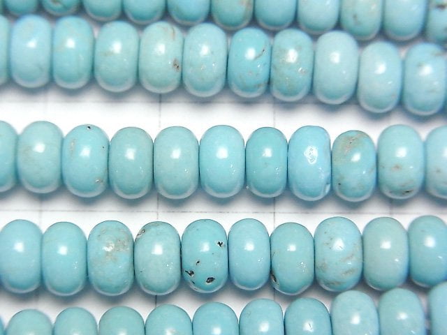 Magnesite Turquoise  Roundel 6x6x3mm 1strand beads (aprx.15inch/38cm)