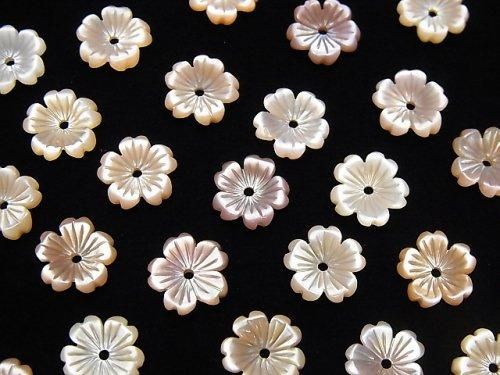 [Video] High Quality Pink Shell AAA Flower 8mm Center Hole 3pcs