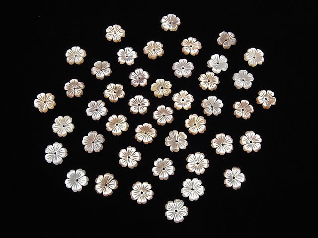 [Video] High Quality Pink Shell AAA Flower 10mm Central Hole 3pcs