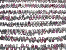 Ruby in Zoisite Pear shape (Smooth) half or 1strand beads (aprx.7inch/18cm)
