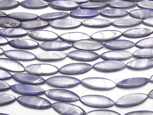Purple color Shell Marquise 30x10x4mm 1strand beads (aprx.13inch / 32cm)