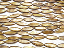[Video] Brown Gold Color Shell Marquise 30x10x4mm 1strand beads (aprx.13inch / 32cm)