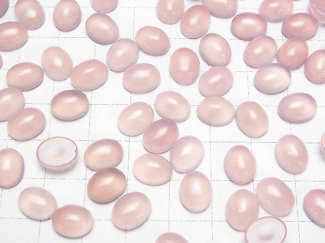 [Video]High Quality Pink Purple Chalcedony AAA Oval Cabochon 10x8mm 5pcs