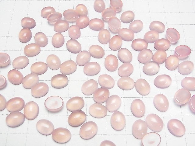 [Video]High Quality Pink Purple Chalcedony AAA Oval Cabochon 10x8mm 5pcs