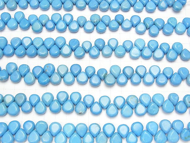 Magnesite Turquoise Pear shape 12x10mm Blue color 1strand beads (aprx.7inch/17cm)