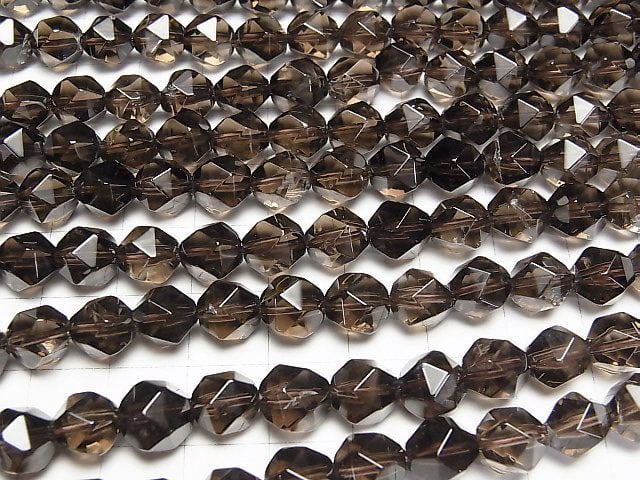 Smoky Quartz AAA 20Faceted Round 8mm 1/4 or 1strand beads (aprx.15inch/36cm)