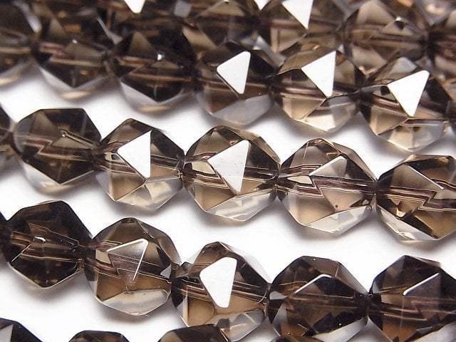 Smoky Quartz AAA 20Faceted Round 10mm 1/4 or 1strand beads (aprx.15inch/36cm)