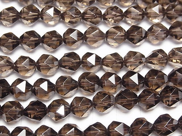 Smoky Quartz AAA 20Faceted Round 10mm 1/4 or 1strand beads (aprx.15inch/36cm)