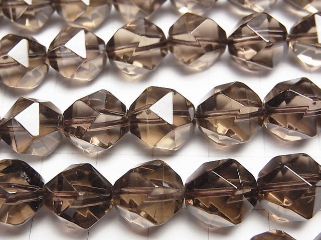 Smoky Quartz AAA 20Faceted Round 12mm 1/4 or 1strand beads (aprx.15inch/36cm)