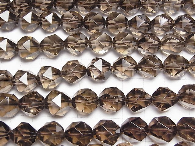 Smoky Quartz AAA 20Faceted Round 12mm 1/4 or 1strand beads (aprx.15inch/36cm)