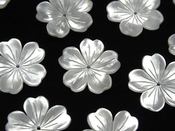 Flower, Mother of Pearl (Shell Beads) Pearl & Shell Beads